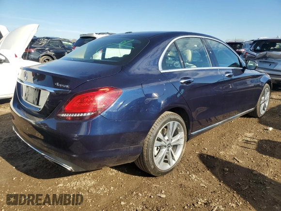 2019 Mercedes-Benz C 300 with VIN 55SWF8EBXKU285584, listed as a Copart auction lot 79055394 with 74,180 mi miles and Salvage Title. Bid and sale history available at DreamBid. Image 3.
