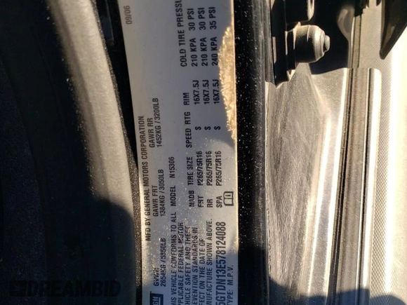 2007 Hummer H3 SUV with VIN 5GTDN13E578124088, listed as a Copart auction lot 49631365 with 192,864 mi miles and Salvage Title. Bid and sale history available at carsss.com. Image 13.