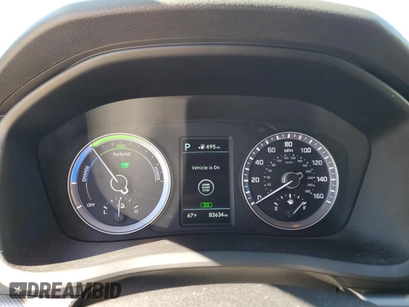 2018 Hyundai Sonata Hybrid SE with VIN KMHE24L33JA082441, listed as a Copart auction lot 81591774 with 83,634 mi miles and Salvage Title. Bid and sale history available at carsss.com. Image 9.