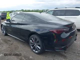 2018 Infiniti Q60 Red Sport 400 with VIN JN1FV7EL7JM631445, listed as a IAAI auction lot 42244030 with 42,121 mi miles and . Bid and sale history available at DreamBid. Image 3.