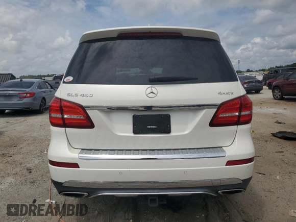 2018 Mercedes-Benz GLS 450 with VIN 4JGDF6EE1JB004454, listed as a Copart auction lot 54154265 with 63,908 mi miles and Salvage Title. Bid and sale history available at DreamBid. Image 6.