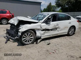 2014 Infiniti Q50 z VIN JN1BV7AP7EM680318, wystawiony jako Copart lot #58860845 z przebiegiem Nie podano mil oraz Szkoda całkowita • Salvage title. Historia ofert i sprzedaży dostępna na DreamBid. Obrazek 1.