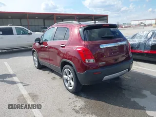 2016 Chevrolet Trax LTZ with VIN 3GNCJRSB3GL161721, listed as a IAAI auction lot 41877282 with 108,709 mi miles. Bid and sale history available at carsss.com. Image 3.