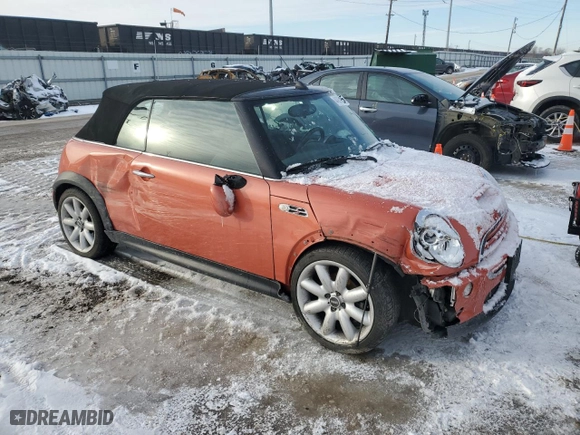 2006 MINI Cooper Convertible S with VIN WMWRH33536TF88105, listed as a Copart auction lot 44907995 with 45,184 mi miles and Salvage Title. Bid and sale history available at carsss.com. Image 4.
