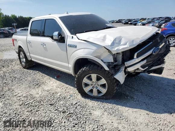 2018 Ford F-150 XL with VIN 1FTEW1E56JFA55341, listed as a Copart auction lot 54737115 with 114,581 mi miles and Salvage title. Bid and sale history available at DreamBid. Image 4.