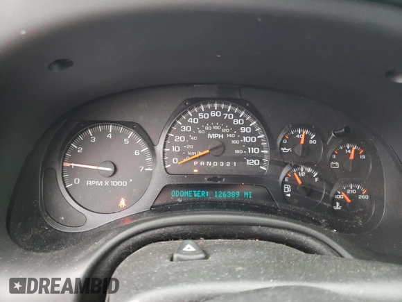 2008 Chevrolet TrailBlazer LT w/3LT with VIN 1GNDT13S882194571, listed as a Copart auction lot 45022905 with 126,389 mi miles and Salvage Title. Bid and sale history available at carsss.com. Image 9.