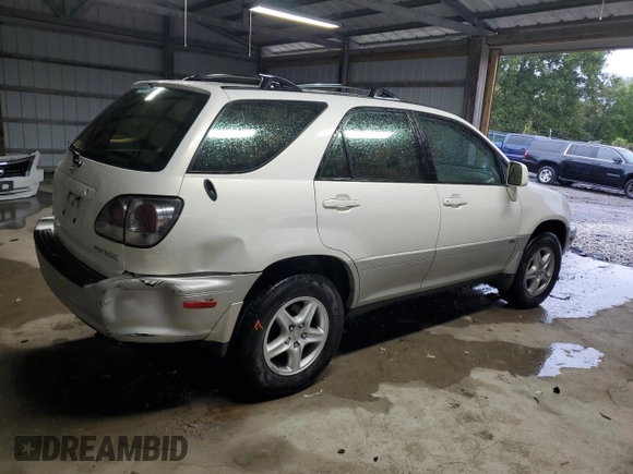 2002 Lexus RX 300 with VIN JTJGF10U020145657, listed as a Copart auction lot 73469444 with 158,077 mi miles and Salvage Title. Bid and sale history available at carsss.com. Image 3.
