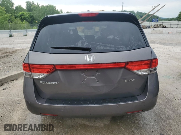 2015 Honda Odyssey Touring Elite with VIN 5FNRL5H95FB117985, listed as a Copart auction lot 57178695 with 199,757 mi miles and Non repairable. Bid and sale history available at DreamBid. Image 6.