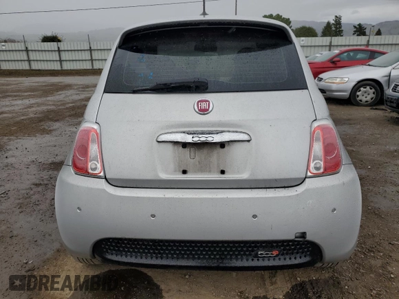 2014 FIAT 500e with VIN 3C3CFFGE8ET172792, listed as a Copart auction lot 43856805 with Not provided miles and Clean title. Bid and sale history available at DreamBid. Image 6.