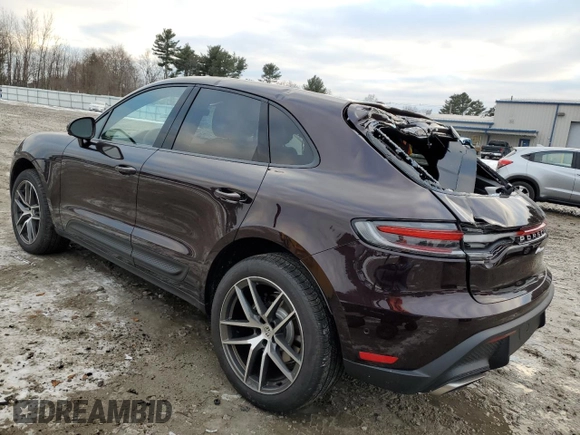 2025 Porsche Macan with VIN WP1AA2A51SLB03550, listed as a Copart auction lot 88043255 with 620 mi miles and Salvage title. Bid and sale history available at DreamBid. Image 2.