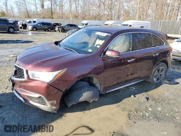 2017 Acura MDX with VIN 5FRYD4H38HB043946, listed as a Copart auction lot 44726245 with 135,660 mi miles and Salvage Title. Bid and sale history available at carsss.com. Image 1.