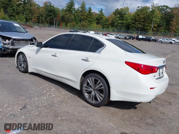 2017 Infiniti Q50 3.0t Premium with VIN JN1EV7AR4HM831716, listed as a IAAI auction lot 40413889 with 56,402 mi miles. Bid and sale history available at carsss.com. Image 3.