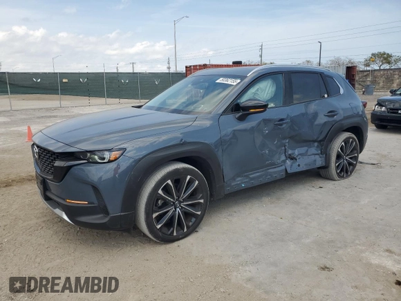 2023 Mazda CX-50 Premium with VIN 7MMVABDY6PN108537, listed as a Copart auction lot 50362155 with 26,231 mi miles and Salvage title. Bid and sale history available at DreamBid. Image 1.