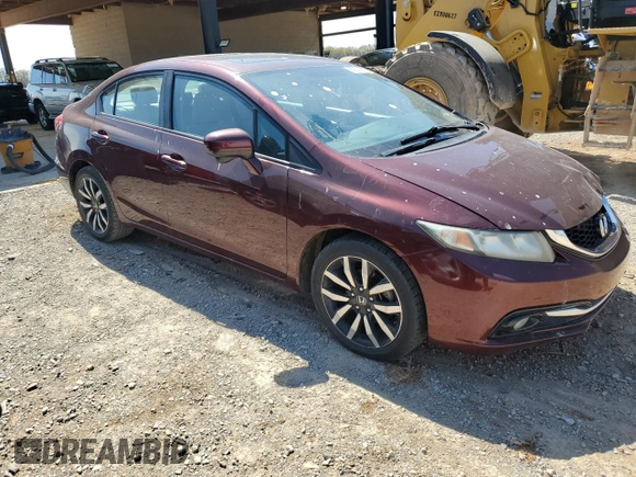 2015 Honda Civic Sedan EX-L with VIN 19XFB2F90FE034994, listed as a Copart auction lot 50828665 with 204,042 mi miles and Salvage Title. Bid and sale history available at carsss.com. Image 4.