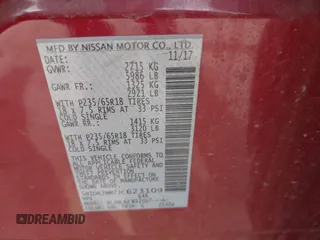 2018 Nissan Pathfinder Platinum with VIN 5N1DR2MM7JC623109, listed as a IAAI auction lot 42030915 with 67,676 mi miles and . Bid and sale history available at DreamBid. Image 9.