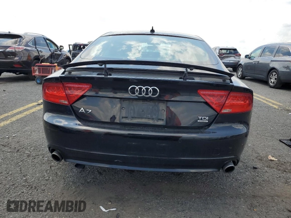2014 Audi A7 3.0 TDI Premium Plus with VIN WAUWMAFCXEN020169, listed as a Copart auction lot 62112274 with 0 mi miles and Salvage Title. Bid and sale history available at carsss.com. Image 6.