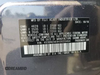 2017 Subaru Legacy Limited with VIN 4S3BNEN69H3033464, listed as a Copart auction lot 63486885 with 63,041 mi miles and Salvage title. Bid and sale history available at DreamBid. Image 12.