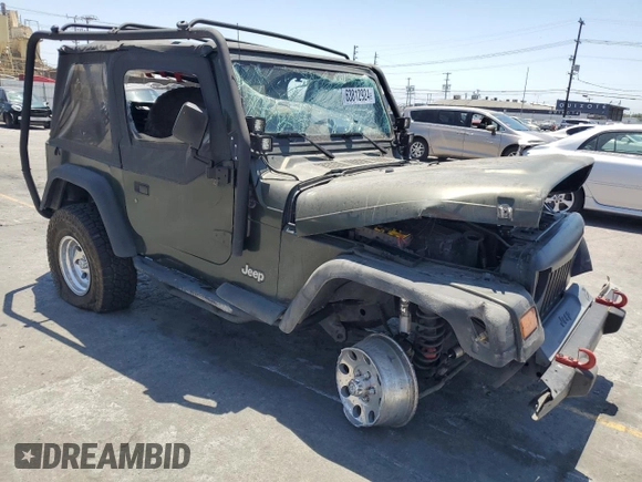 1997 Jeep Wrangler SE with VIN 1J4FY29P2VP438901, listed as a Copart auction lot 63812924 with 0 mi miles and Salvage Title. Bid and sale history available at carsss.com. Image 4.