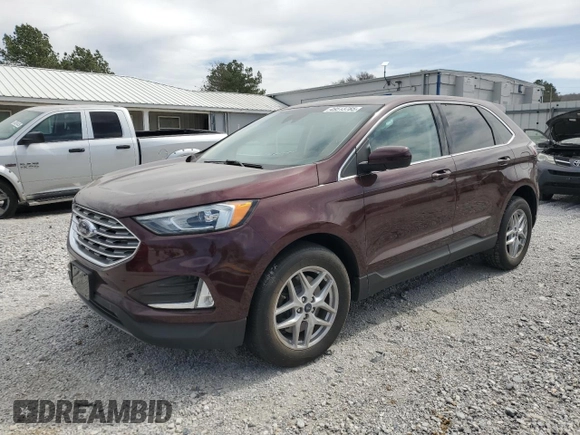 2021 Ford Edge SEL with VIN 2FMPK4J9XMBA02206, listed as a Copart auction lot 49513785 with 91,666 mi miles and Salvage Title. Bid and sale history available at carsss.com. Image 1.