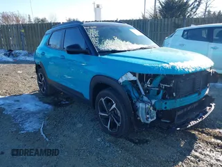2021 Chevrolet TrailBlazer RS with VIN KL79MUSL3MB003704, listed as a IAAI auction lot 41266856 with 66,262 mi miles. Bid and sale history available at carsss.com. Image 1.