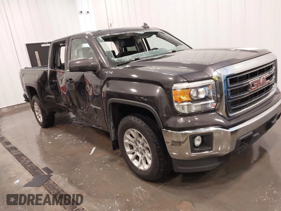 2015 GMC Sierra 1500 SLE with VIN 1GTV2UEC0FZ151760, listed as a IAAI auction lot 41988450 with 124,674 mi miles. Bid and sale history available at carsss.com. Image 1.