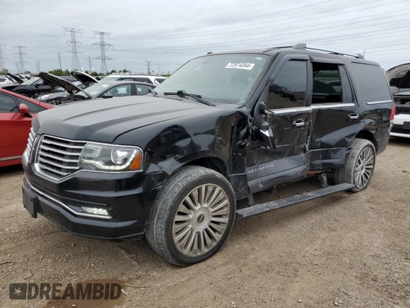 2017 Lincoln Navigator Reserve with VIN 5LMJJ2LT4HEL02403, listed as a Copart auction lot 72974344 with 128,393 mi miles and Salvage title. Bid and sale history available at DreamBid. Image 1.