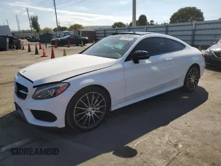 2017 Mercedes-Benz C 300 with VIN WDDWJ4JB9HF475756, listed as a Copart auction lot 47280885 with 93,585 mi miles and Salvage Title. Bid and sale history available at carsss.com. Image 1.