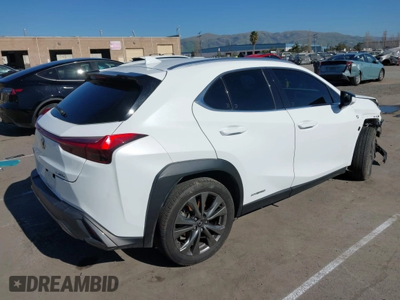 2020 Lexus UX 250h F Sport with VIN JTHE9JBH7L2032553, listed as a IAAI auction lot 41687347 with Not provided miles and . Bid and sale history available at DreamBid. Image 4.