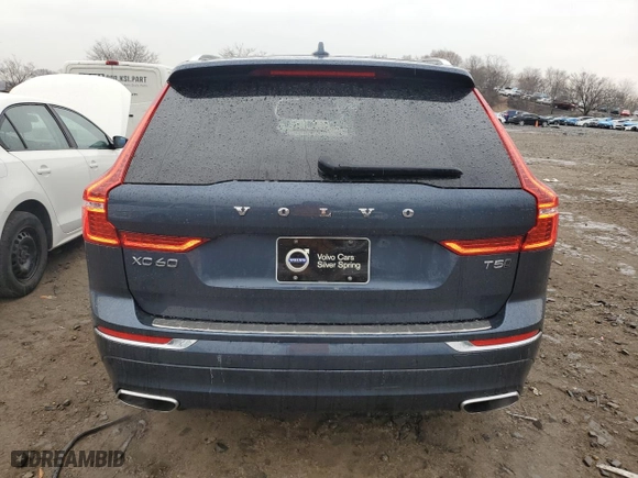 2021 Volvo XC60 Inscription with VIN YV4102RL1M1886615, listed as a Copart auction lot 46602505 with 35,260 mi miles and Salvage Title. Bid and sale history available at carsss.com. Image 6.