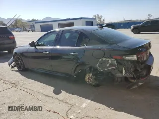 2018 Alfa Romeo Giulia Ti Sport with VIN ZARFAECN6J7575116, listed as a Copart auction lot 52331495 with 46,355 mi miles and Salvage title. Bid and sale history available at DreamBid. Image 2.
