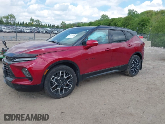 2024 Chevrolet Blazer RS with VIN 3GNKBKRS1RS193064, listed as a IAAI auction lot 42240754 with 15,328 mi miles and . Bid and sale history available at DreamBid. Image 2.