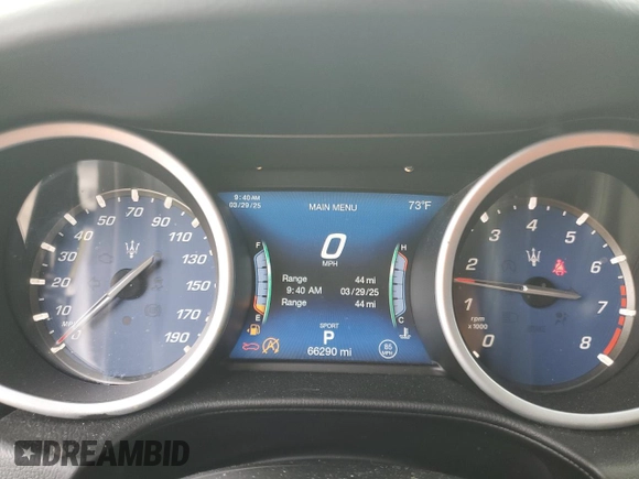 2019 Maserati Ghibli с VIN ZAM57XSA3K1311169, выставлен на аукционе Copart как лот 49583325 с пробегом 66 290 миль миль и Списание • Salvage title. История ставок и продаж доступна на DreamBid. Изображение 9.