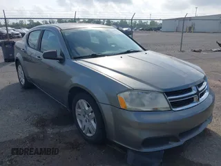 2013 Dodge Avenger SE with VIN 1C3CDZAB2DN637426, listed as a IAAI auction lot 42116863 with 95,597 mi miles. Bid and sale history available at carsss.com. Image 1.