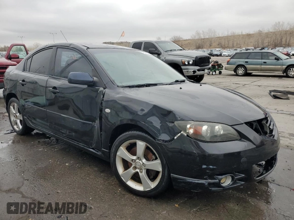 2005 Mazda 3 s with VIN JM1BK323551247446, listed as a Copart auction lot 48338215 with 163,744 mi miles and Salvage Title. Bid and sale history available at carsss.com. Image 4.