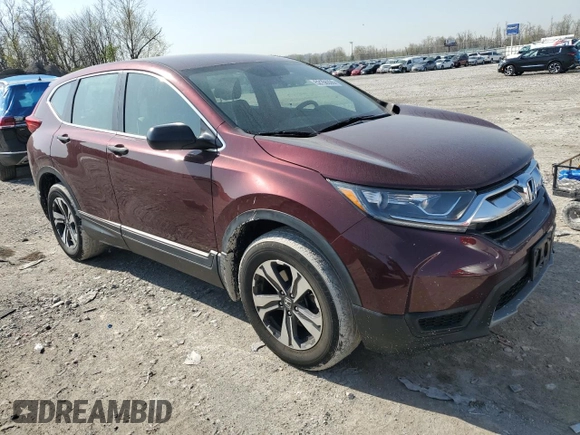 2018 Honda CR-V LX with VIN 2HKRW6H37JH214172, listed as a Copart auction lot 52156335 with 64,952 mi miles and Salvage Title. Bid and sale history available at DreamBid. Image 4.