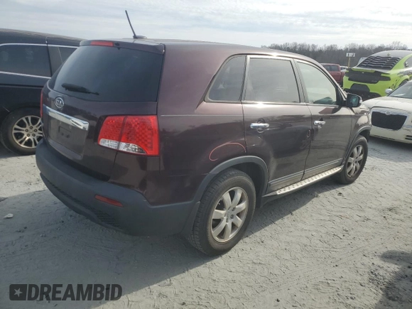 2012 Kia Sorento LX with VIN 5XYKT4A15CG254929, listed as a Copart auction lot 45902405 with 95,579 mi miles and Salvage Title. Bid and sale history available at DreamBid. Image 3.