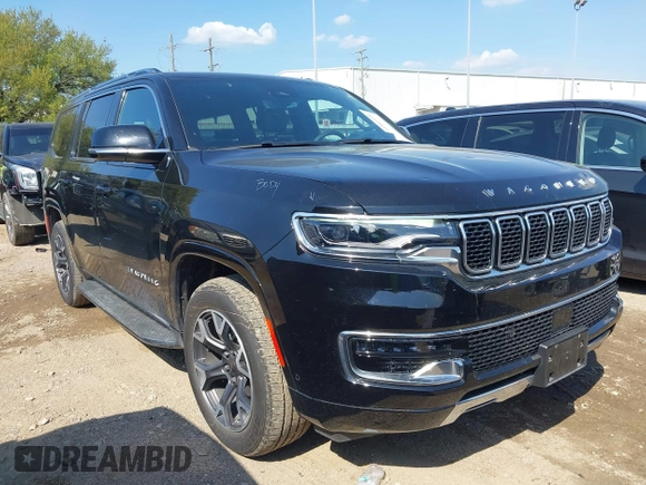 2024 Jeep Wagoneer Series III with VIN 1C4SJVDP7RS176071, listed as a IAAI auction lot 41881196 with 20,566 mi miles and . Bid and sale history available at DreamBid. Image 1.