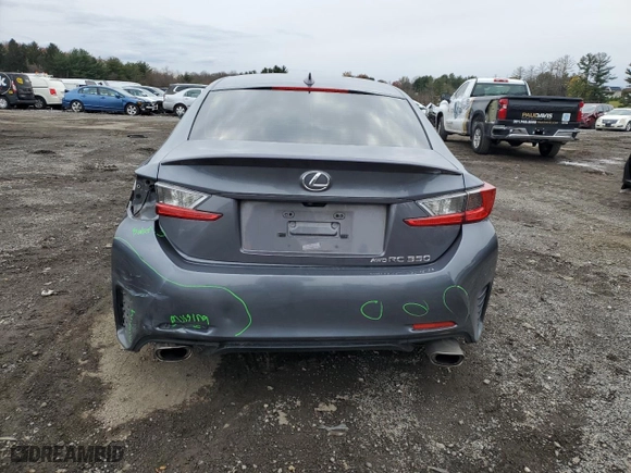 2015 Lexus RC 350 with VIN JTHSE5BC1F5004812, listed as a Copart auction lot 80574304 with 134,072 mi miles and Salvage Title. Bid and sale history available at carsss.com. Image 6.