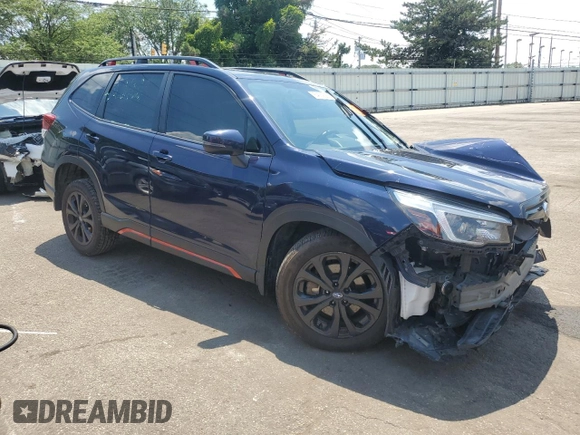 2021 Subaru Forester Special Sports with VIN JF2SKARCXMH475170, listed as a Copart auction lot 64339255 with 53,914 mi miles and Salvage title. Bid and sale history available at DreamBid. Image 4.