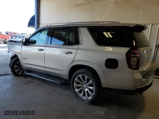 2021 Chevrolet Tahoe Premier with VIN 1GNSCSKD1MR151854, listed as a Copart auction lot 50471715 with 0 mi miles and Salvage Title. Bid and sale history available at carsss.com. Image 2.