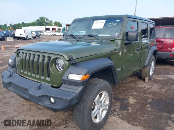 2021 Jeep Wrangler Unlimited Willys with VIN 1C4HJXDM9MW577585, listed as a IAAI auction lot 41739499 with 47,076 mi miles and . Bid and sale history available at DreamBid. Image 2.