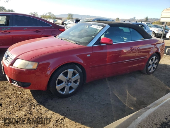 2003 Audi A4 1.8T with VIN WAUAC48H53K022238, listed as a Copart auction lot 76222834 with 116,536 mi miles and Clean Title. Bid and sale history available at carsss.com. Image 1.