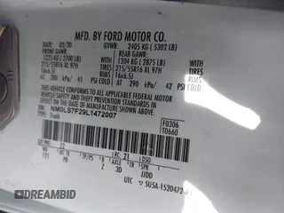 2020 Ford Transit Connect XLT with VIN NM0LS7F29L1472007, listed as a IAAI auction lot 41109647 with 68,988 mi miles and . Bid and sale history available at DreamBid. Image 9.