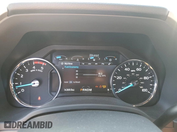 2022 Ford F-350 XL with VIN 1FT8W3BT2NEC89662, listed as a Copart auction lot 54242585 with 14,369 mi miles and Salvage title. Bid and sale history available at DreamBid. Image 9.