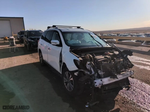 2017 Nissan Pathfinder SV with VIN 5N1DR2MN5HC664311, listed as a Copart auction lot 49822165 with 0 mi miles and Salvage Title. Bid and sale history available at carsss.com. Image 14.