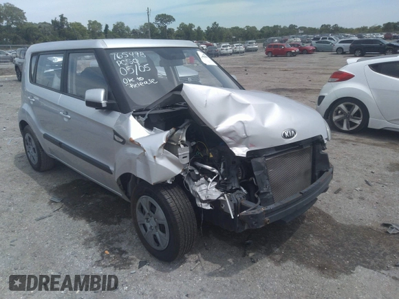 2013 Kia Soul with VIN KNDJT2A54D7765498, listed as a IAAI auction lot 36541193 with 123,835 mi miles and . Bid and sale history available at DreamBid. Image 1.
