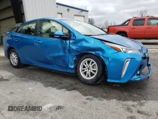 2020 Toyota Prius LE with VIN JTDL9RFU9L3019067, listed as a Copart auction lot 76759424 with 58,028 mi miles and Salvage Title. Bid and sale history available at DreamBid. Image 4.