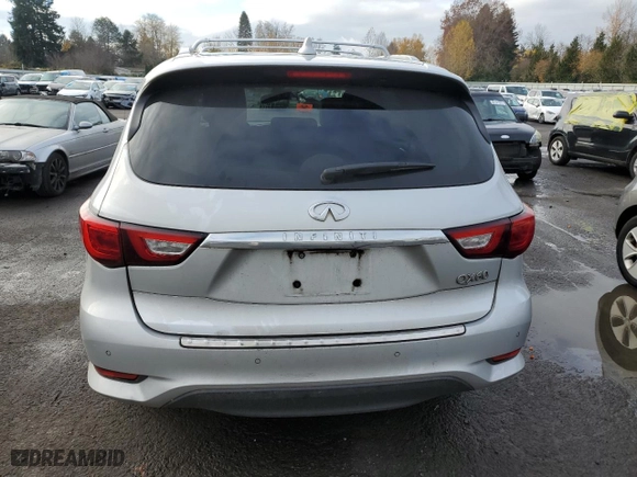 2017 Infiniti QX60 with VIN 5N1DL0MM5HC555537, listed as a Copart auction lot 82598074 with 122,994 mi miles and Salvage Title. Bid and sale history available at carsss.com. Image 6.