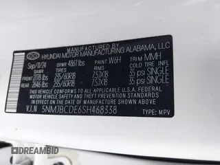 2025 Hyundai Tucson SEL with VIN 5NMJBCDE6SH468338, listed as a IAAI auction lot 41769059 with 5,195 mi miles. Bid and sale history available at carsss.com. Image 9.