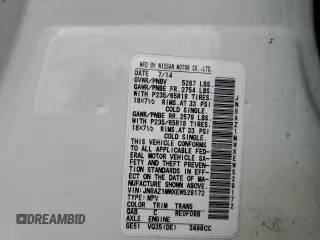 2014 Nissan Murano S with VIN JN8AZ1MWXEW529172, listed as a Copart auction lot 55863495 with 170,320 mi miles and Clean Title. Bid and sale history available at DreamBid. Image 13.